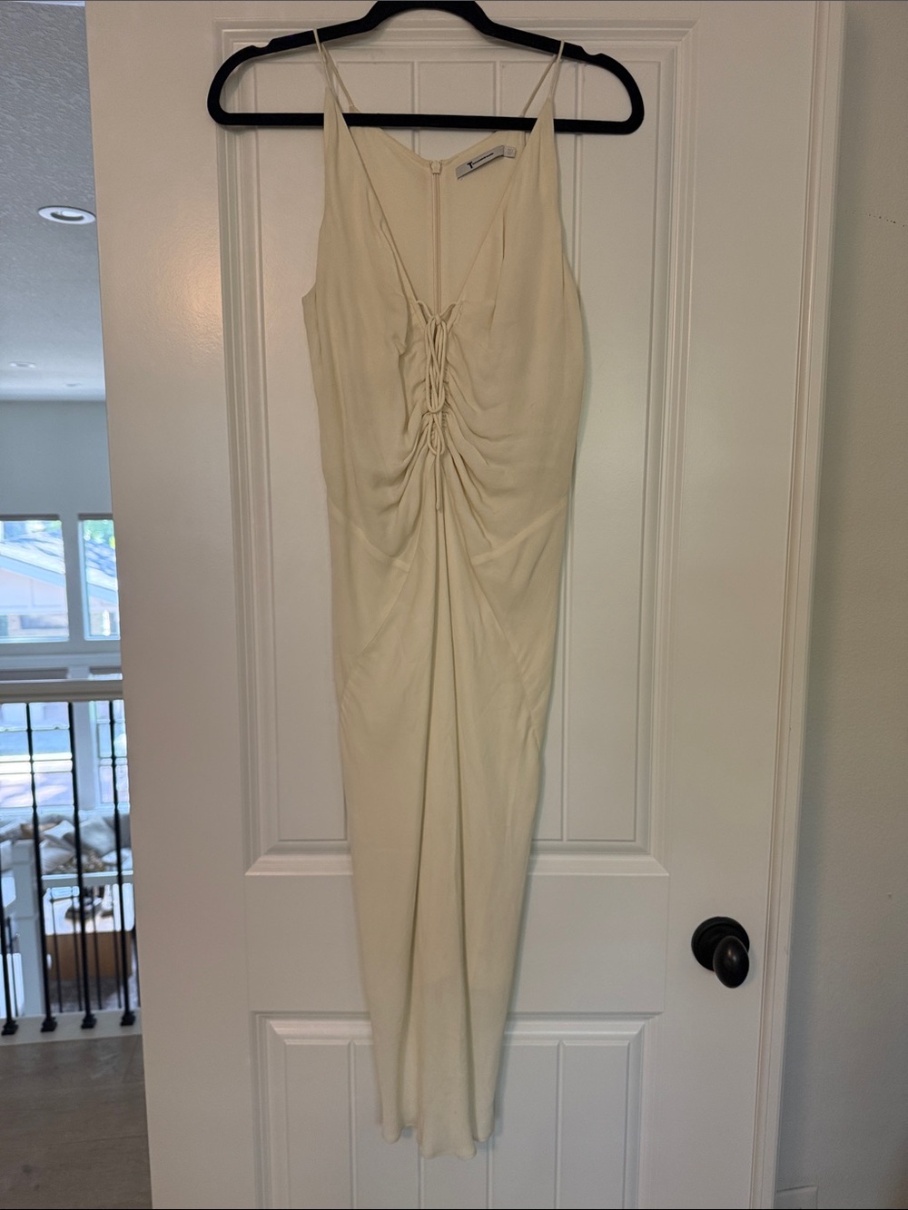 T By Alexander Wang - Cream Ruched Front Slip Dress - Size 2